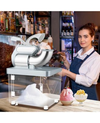 660LBS/H Commercial Ice Crusher with Dual Blades Safety On/Off Switch for Home