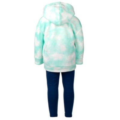 Toddler Girls Pullover Crossover Fleece Hoodie and Leggings Outfit Set