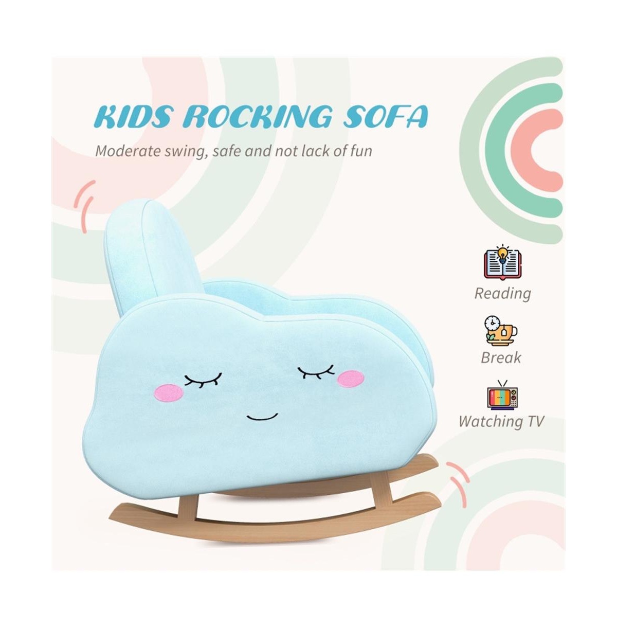 Slickblue Kids' Rocker Armchair Fun and Comfortable Seating for Children - Natural