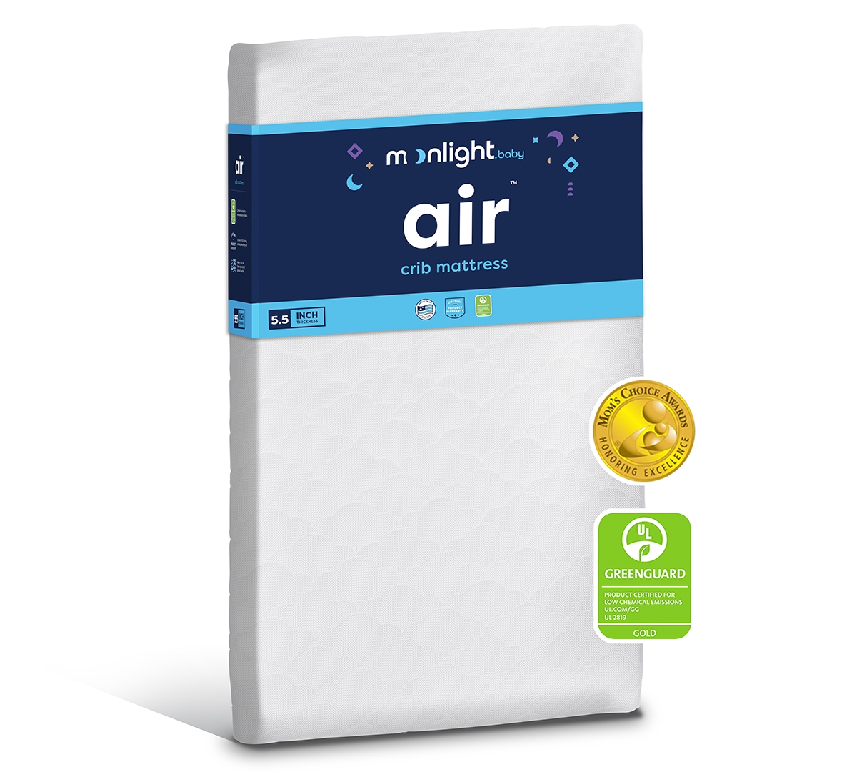 Moonlight Slumber Air Crib Mattress by Breathable Crib Mattress for Baby and Toddler - Innovative Breathe-Thru Open Core Technology for Infant Safety