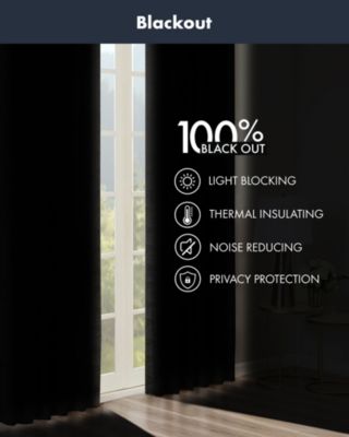 Amelia Knitted Jacquard Paisley Total Blackout Grommet Top Curtain Panel, Single Curtain with Privacy Lining for Bedroom and Living Room, Width 50 length 108 inches, Navy Window Panel