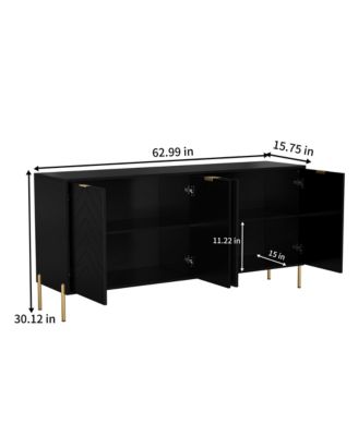 4-Door Accent Cabinet More Large Storage Cabinet