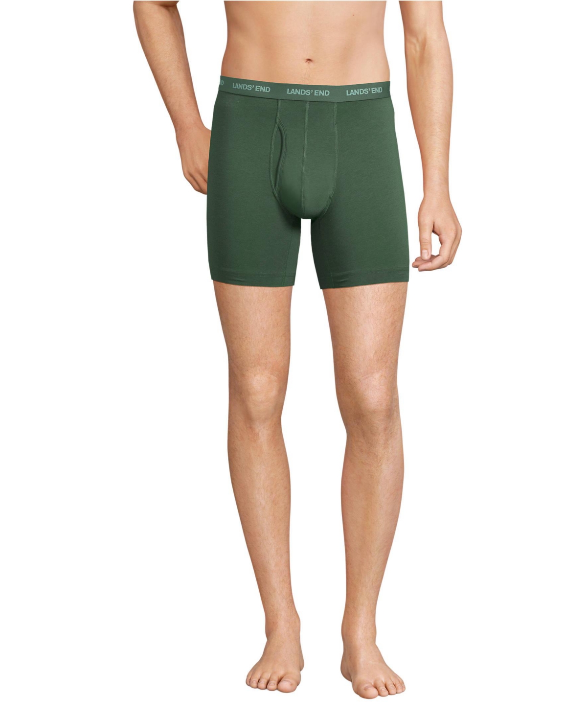 Lands' End Men's Comfort Knit Boxer 3 Pack - Estate green 3 pack