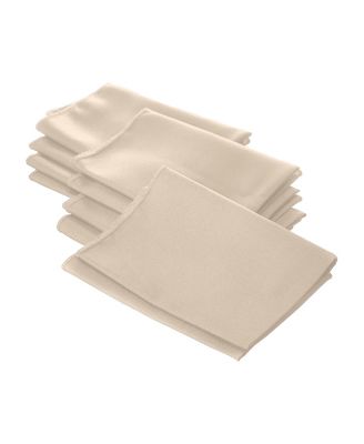 Set of 10 Fabric Napkins – 18x18-Inch Reusable Polyester Poplin Table Linens for Events & Restaurants