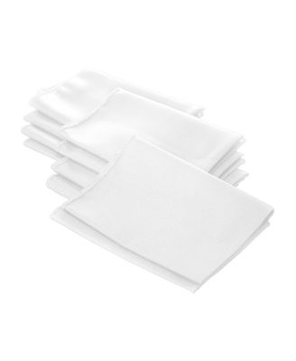 Set of 10 Fabric Napkins – 18x18-Inch Reusable Polyester Poplin Table Linens for Events & Restaurants