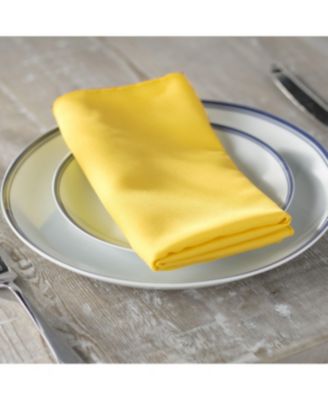 Set of 10 Fabric Napkins – 18x18-Inch Reusable Polyester Poplin Table Linens for Events & Restaurants