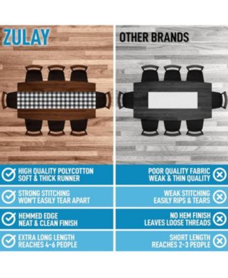 Thick Poly Cotton Buffalo Plaid Table Runners