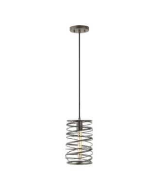 Helisa 7.25" 1-Light Modern Contemporary Iron Spiral LED Pendant