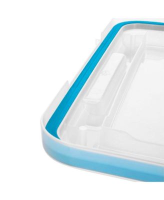 Large 32 Qt Home Storage Container Tote with Latching Lids, (4 Pack)