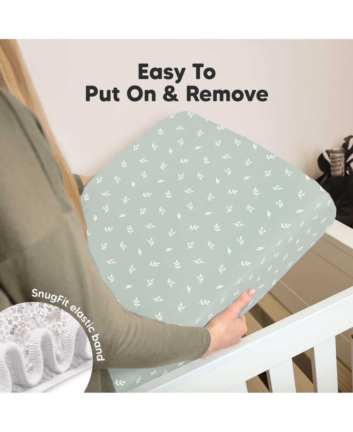 KeaBabies Mini Crib Sheets for Baby Girls, Boys, 2-Pack Soothe and Play Sheets Fitted, Organic N Play Mattress Sheet