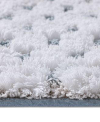 Rodi Blue Cotton Skid-Resistant Bath Rug, 20" x 32"