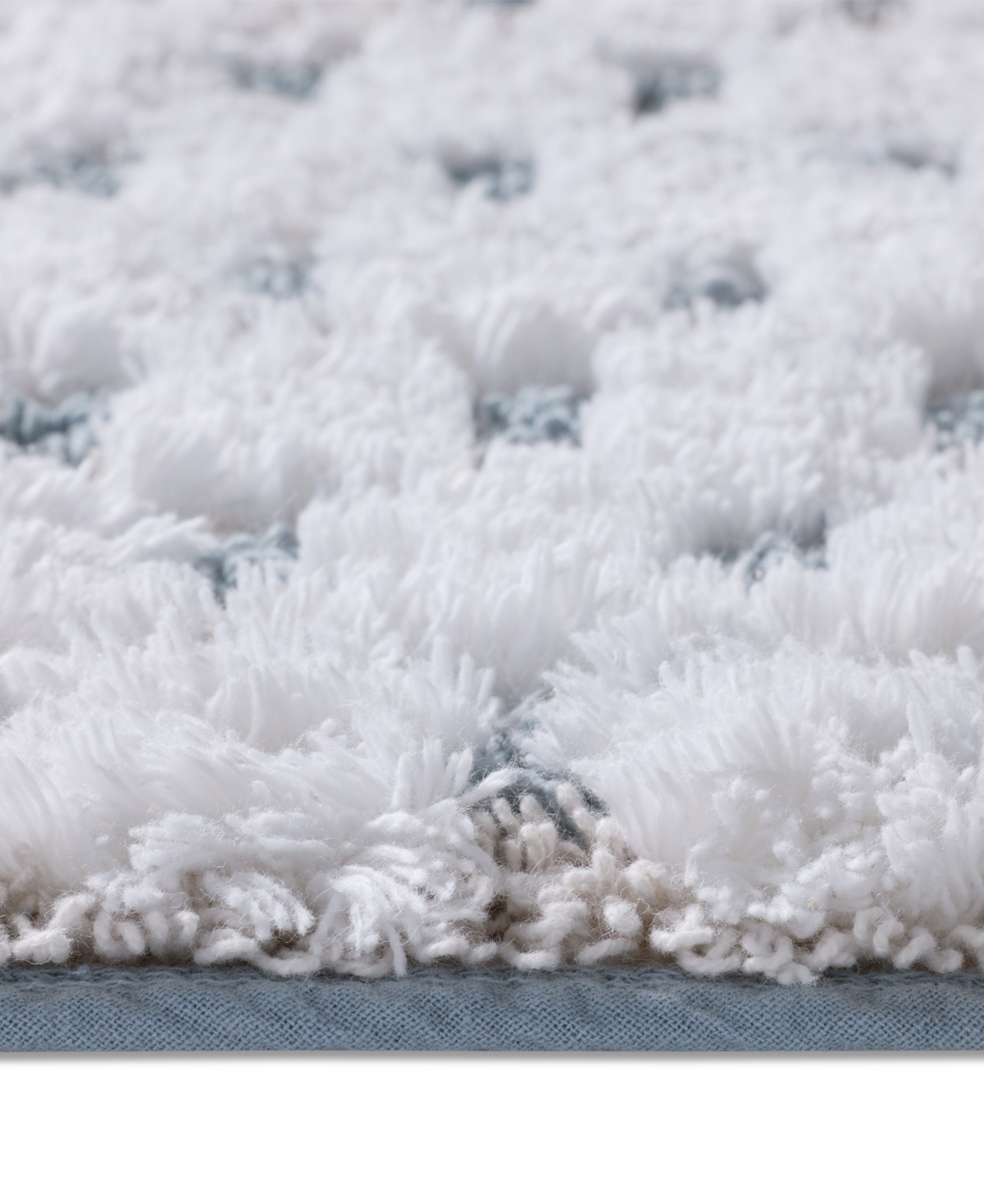 Loloi Rodi Blue Cotton Skid-resistant Bath Rug, 20" X 32" In Blue