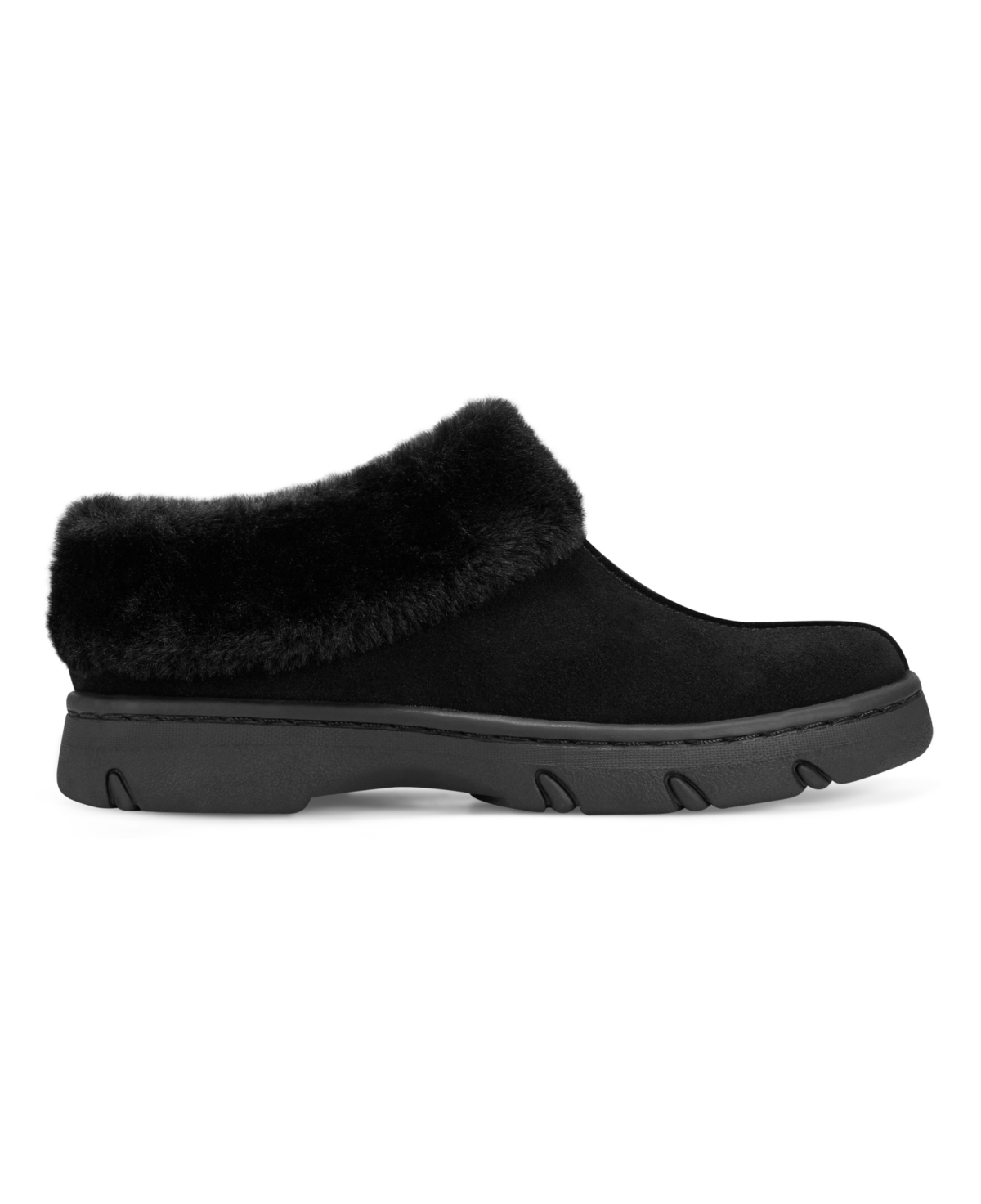 Shop Easy Spirit Women's Glacier Slip-on Round Toe Casual Clogs In Black Suede