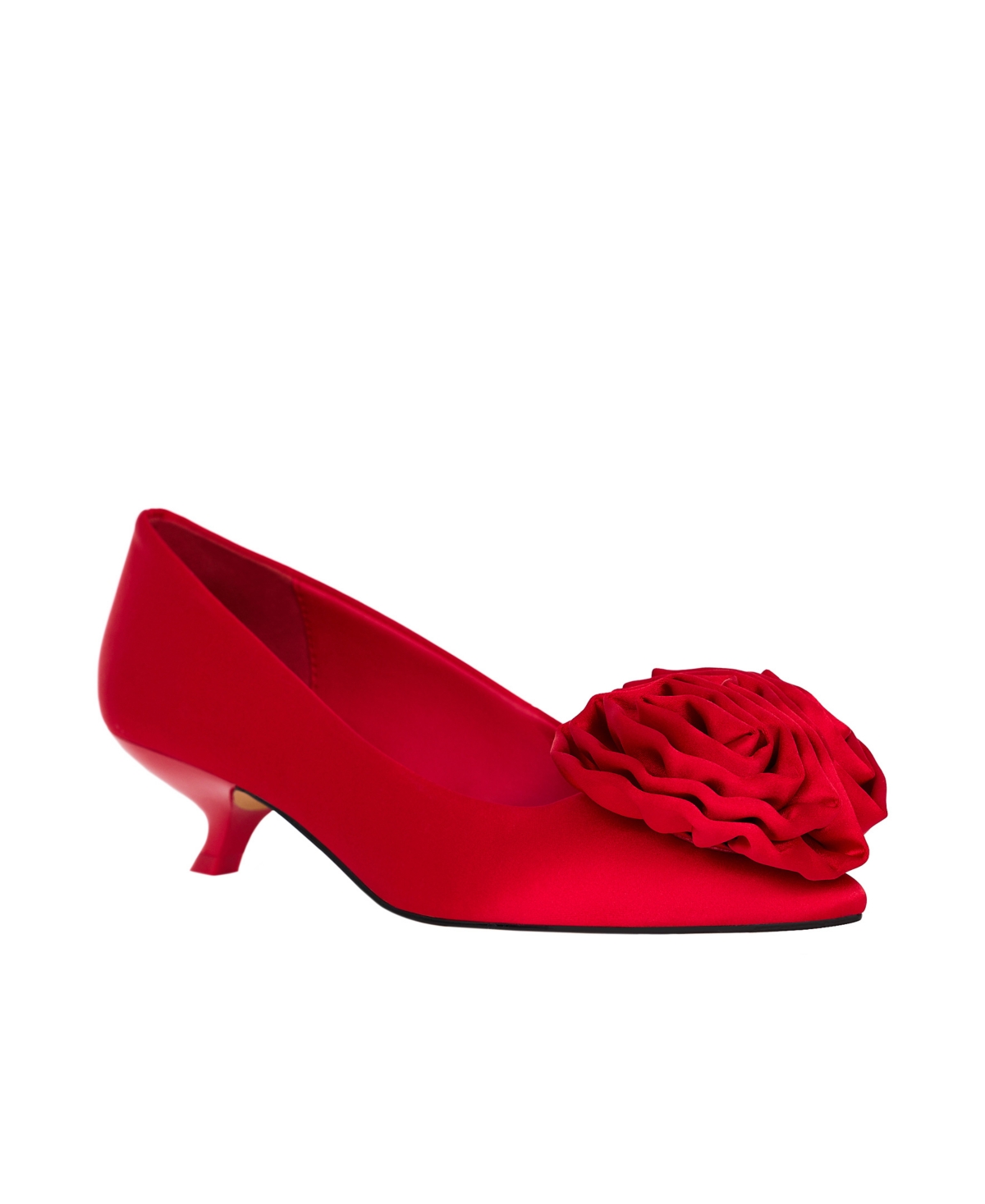 Shop Katy Perry Women's Micro Heel Flower Pumps In Bright Red