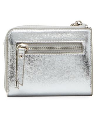 2 Piece Envelope Flap Curved Wallet with Rhinestones