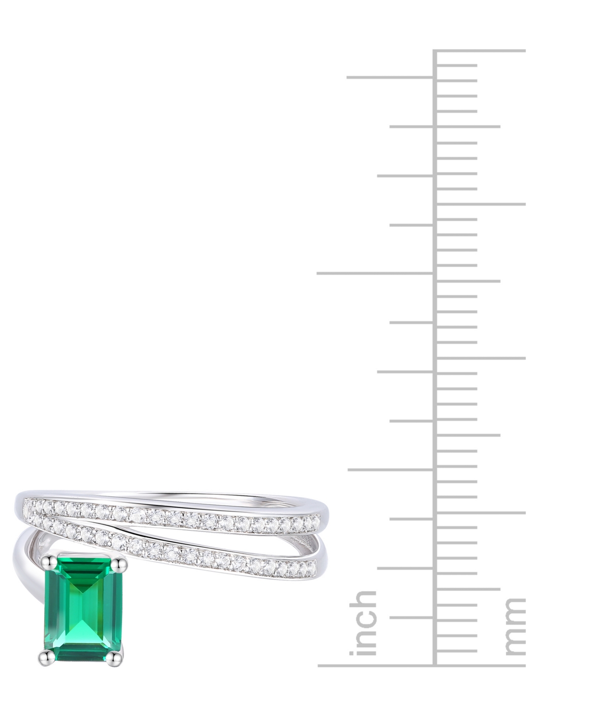 Macy's Amethyst (7/8 Ct. T.w.) & Lab Grown White Sapphire Accent Coil Ring In 14k Gold-plated Sterling Silv In Emerald