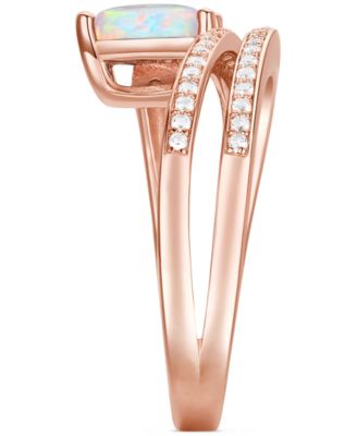 Amethyst (7/8 ct. t.w.) & Lab Grown White Sapphire Accent Coil Ring in 14k Gold-Plated Sterling Silver (Also in Additional Gemstones)