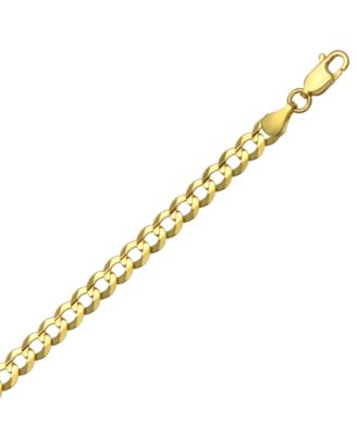 24" Open Curb Link Chain Necklace (4-5/8mm) in Solid 14k Gold