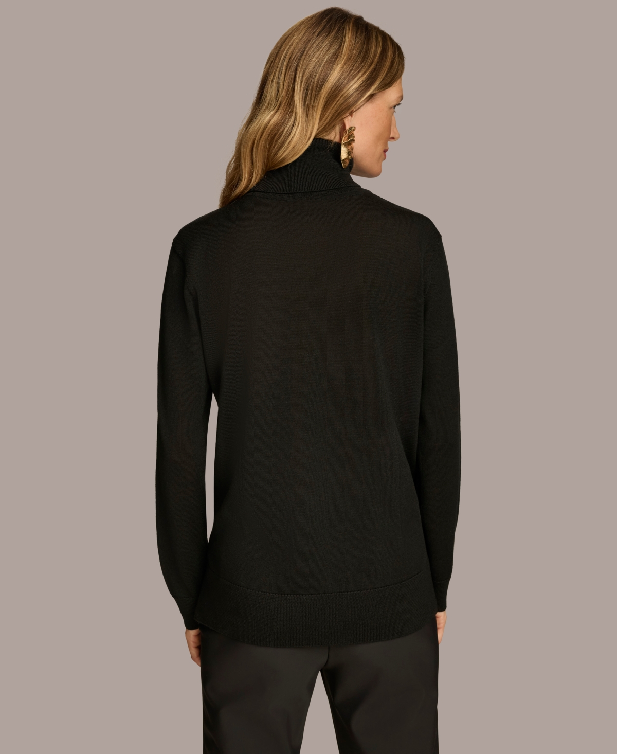 Donna Karan New York Women's High-Low-Hem Wool Sweater