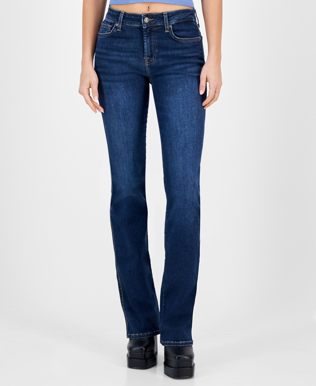 7 For All Mankind Women's Kimmie Mid-rise Bootcut Jeans In Freesia