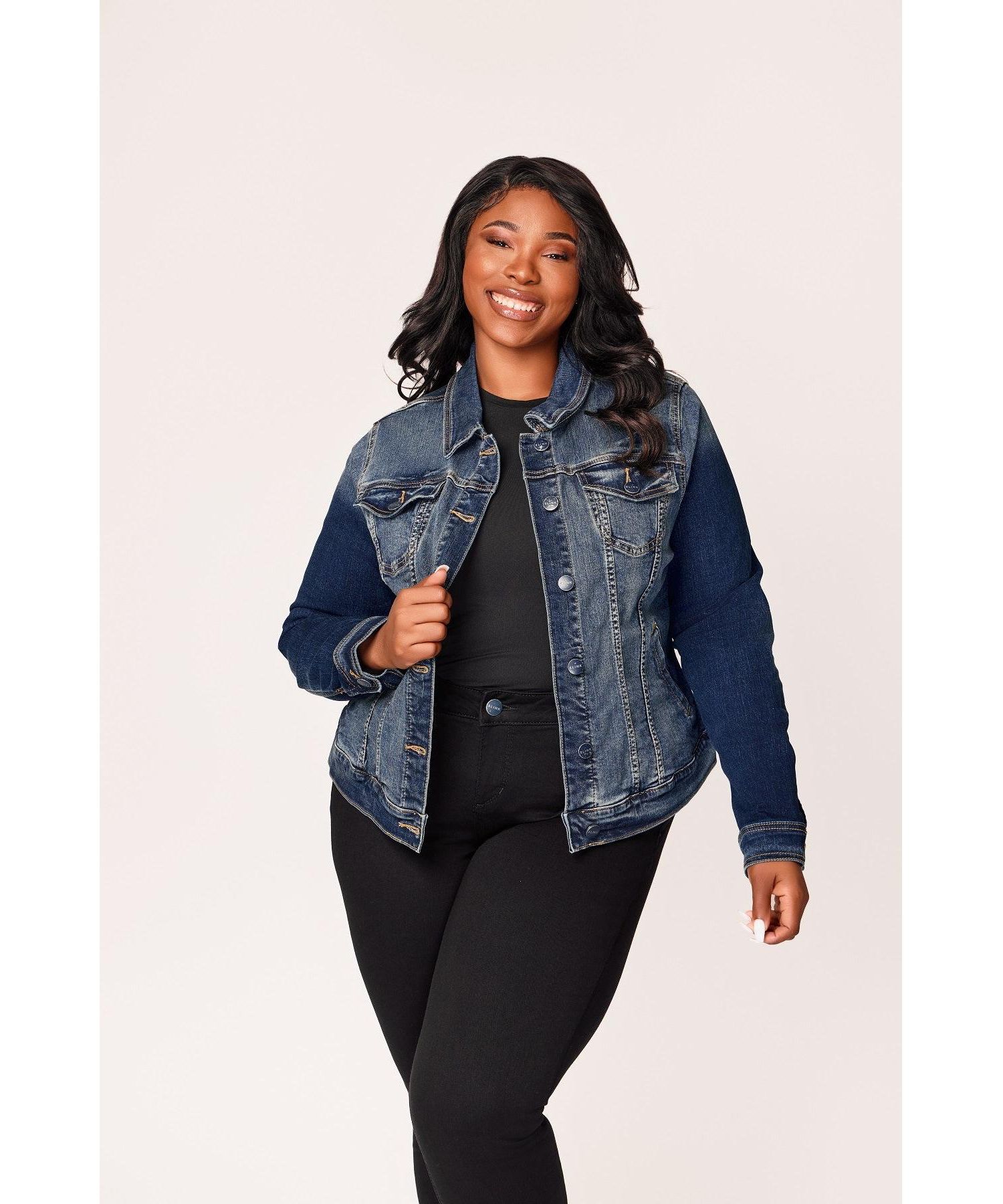 Women's Denim Jacket in 25" Length
