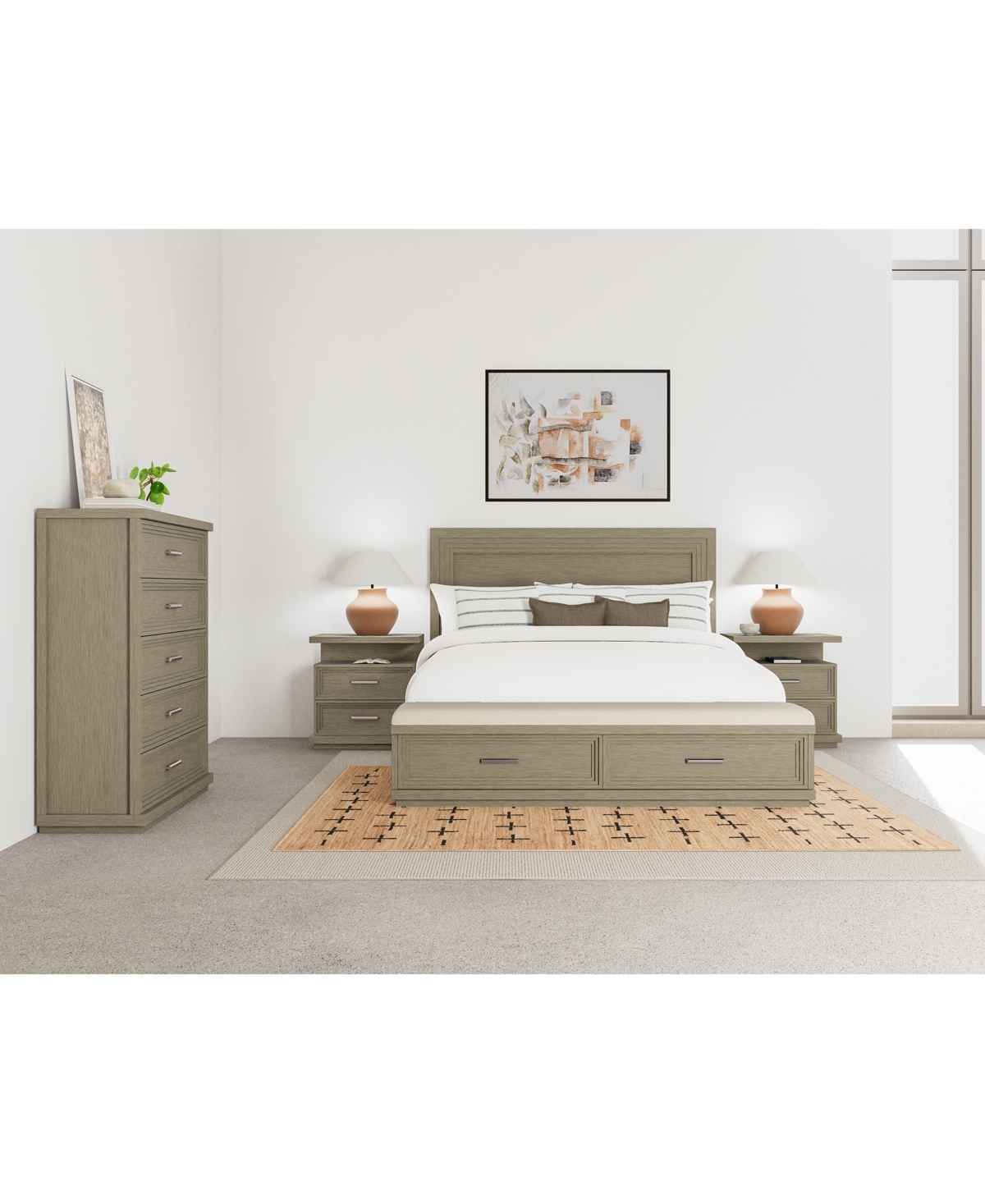 Macy's Cascade 3-pc. Bedroom Set (queen Storage Bed, Chest & Nightstand) In No Color