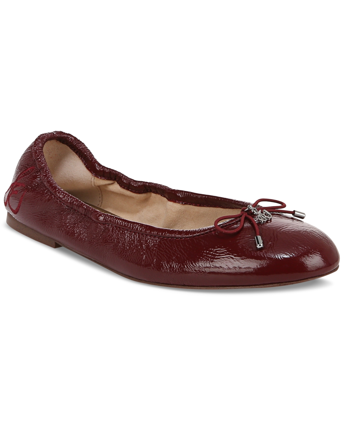 Shop Sam Edelman Women's Felicia Ballet Flats In Cabernet Red Patent