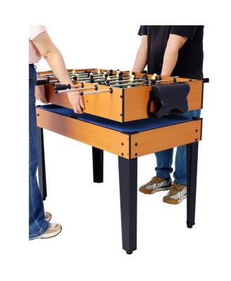 5-in-1 Multi-Game Table - Billiards, Push Hockey, Foosball, Ping Pong, and Basketball