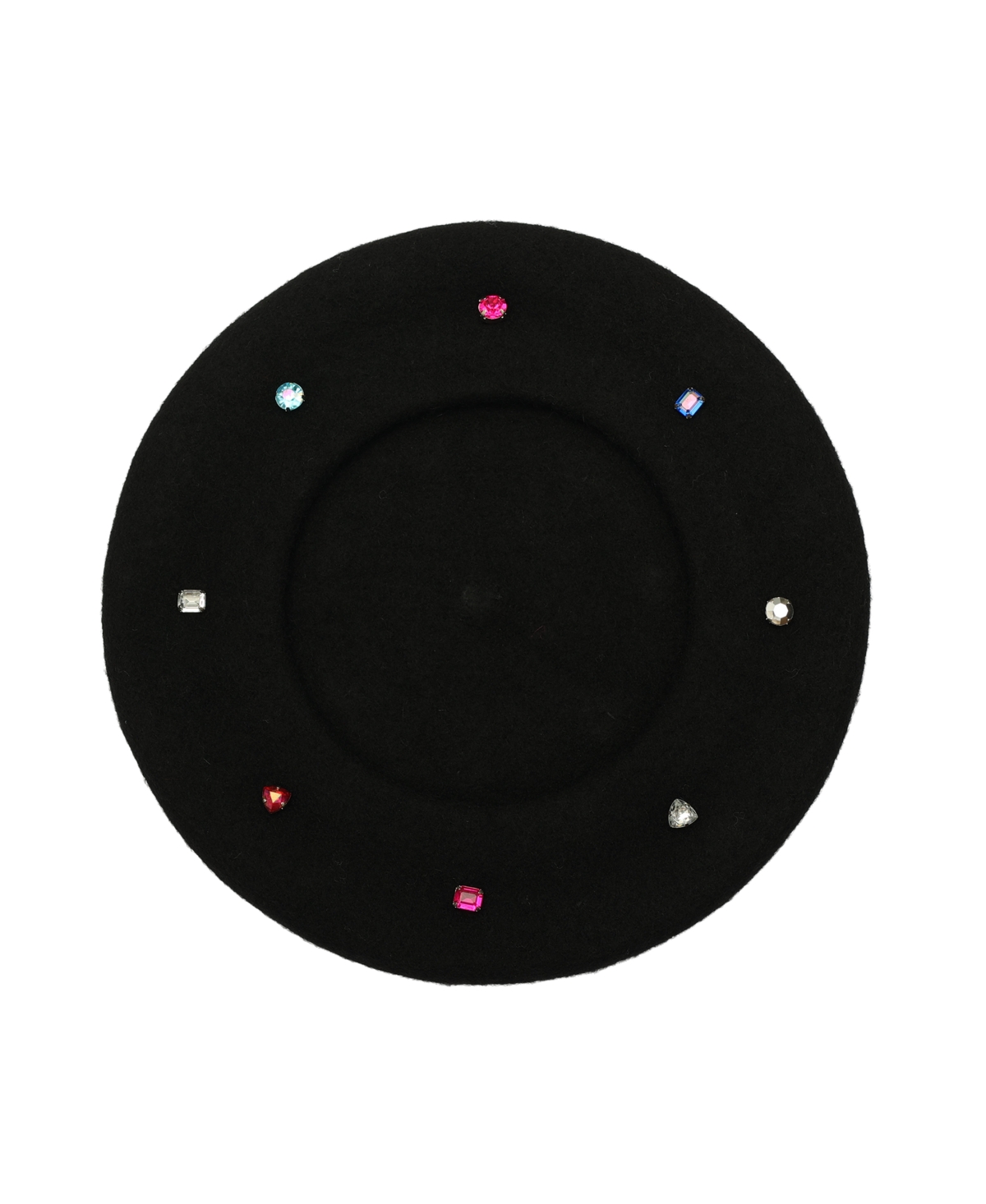 Women's Embellished Beret Hat - Black