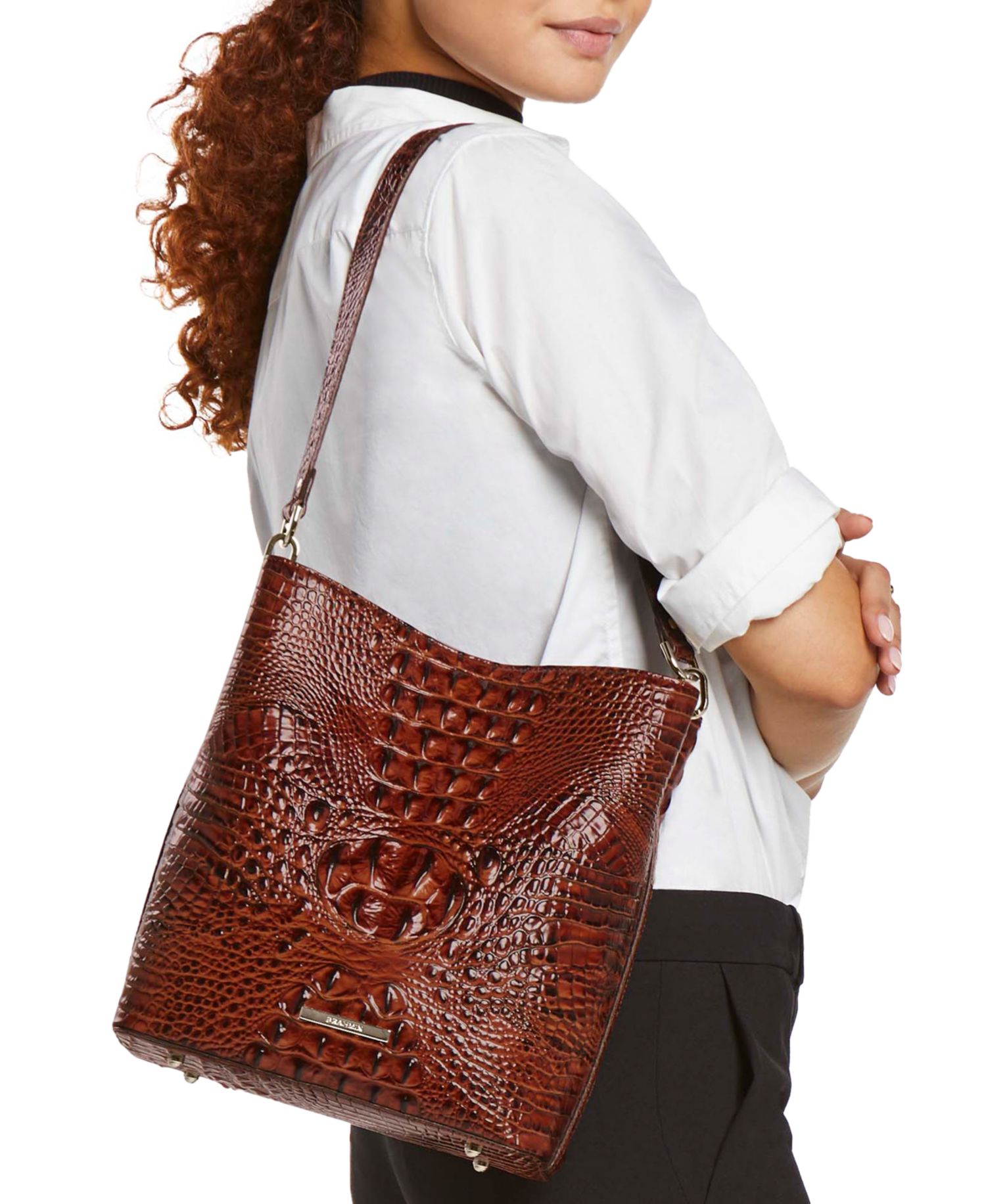 Celina Melbourne Small Leather Bucket Handbag
