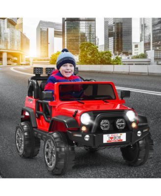 12V Kids Ride On Car 2 Seater Truck RC Electric Vehicles w/ Storage Room