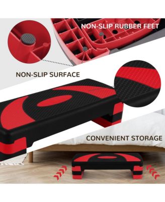 Adjustable Workout Aerobic Step Platform Trainer w/Raisers