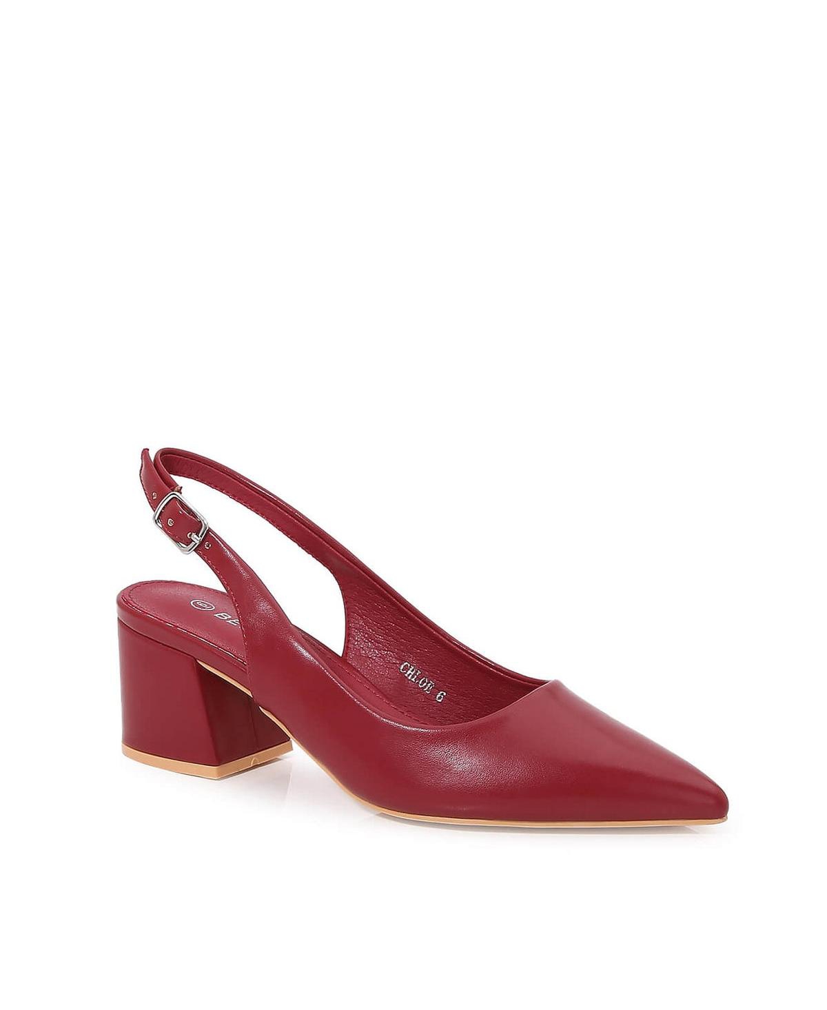 Chloe Slingback Pump - Burgundy