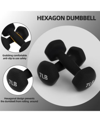 110 Pound Neoprene Coated Dumbbell Set with Stand, Black
