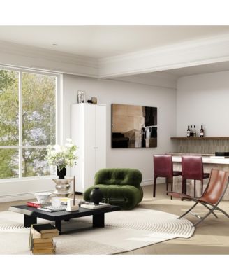 White Wood Bookcase with adjustable Shelves, 2 door