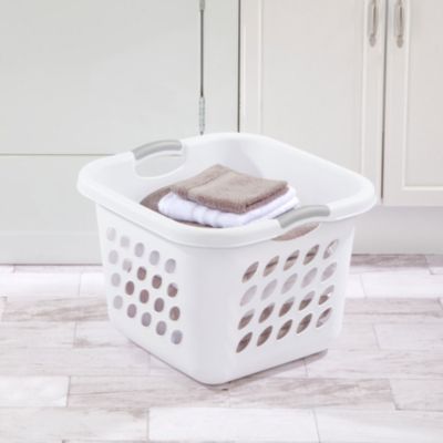 Ultra 14 gal Square Plastic Laundry Basket w/Gripped Handles, (6 Pack)