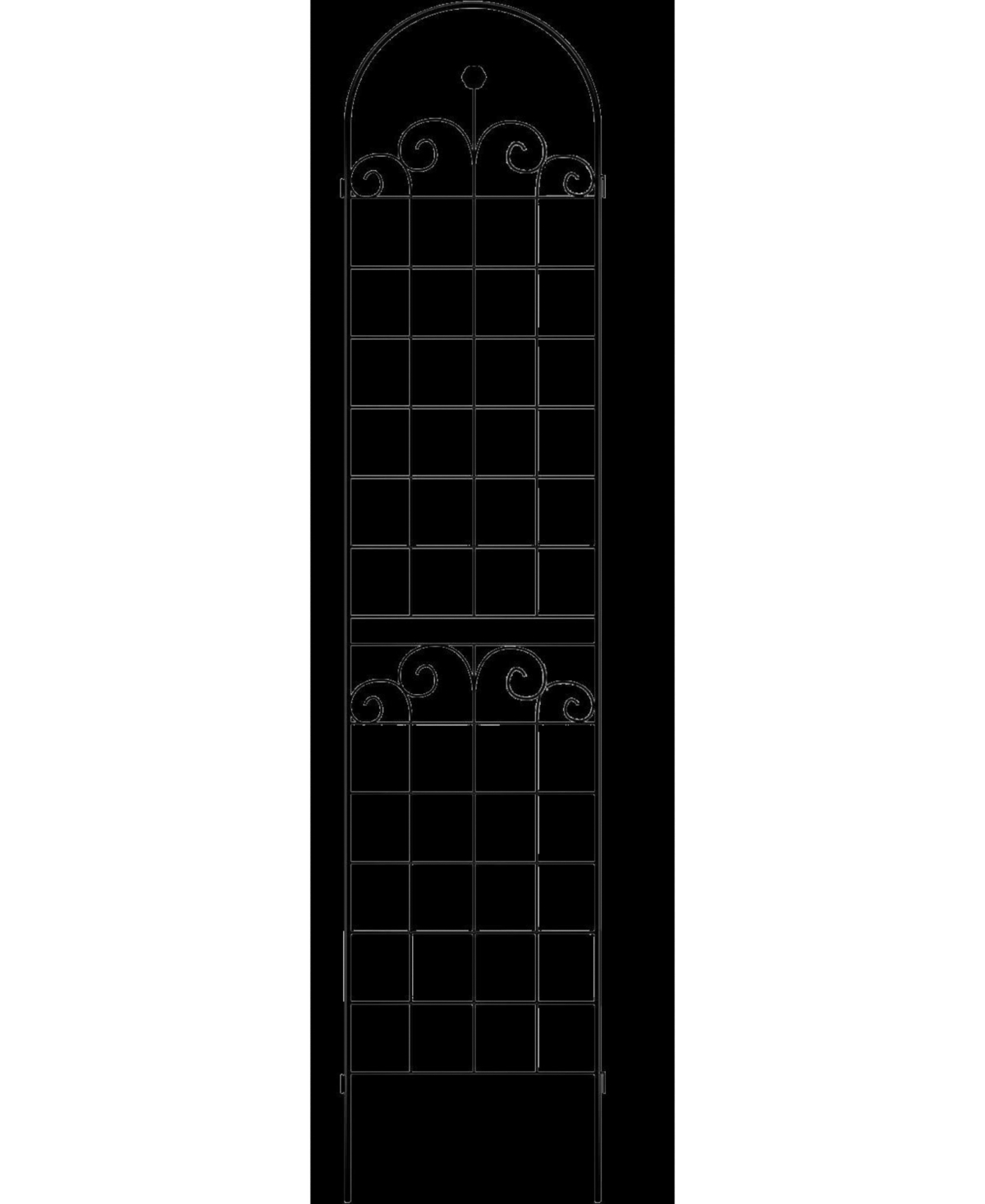Slickblue 4-Pack Metal Garden Trellis for Climbing Plants – 86.7'' x 19.7'', RustproofPlant Support, Rose Trellis Netting - Black