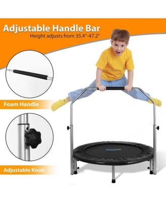 Training & Fitness Trampoline with Adjustable Handrail