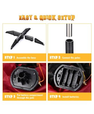 Animated Halloween Zombie Decoration 5.5Ft Life Size with Motion/Sound Activated Glowing Eyes 2025