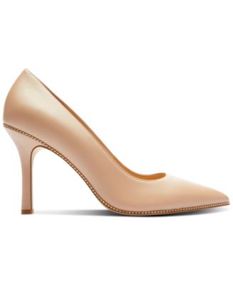Samantha Signature Pointed-Toe Leather Pumps