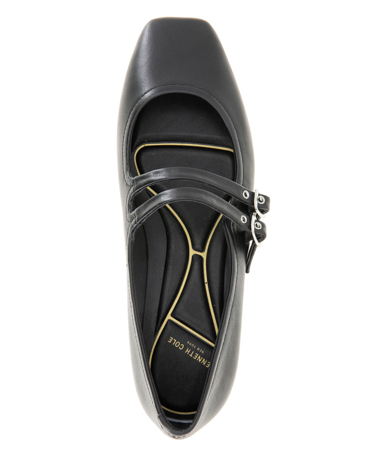 Женские балетки Kenneth Cole New York Jasmine Square Toe Ballet, цвет: Чёрный / Рыжевато-коричневый — фото 8