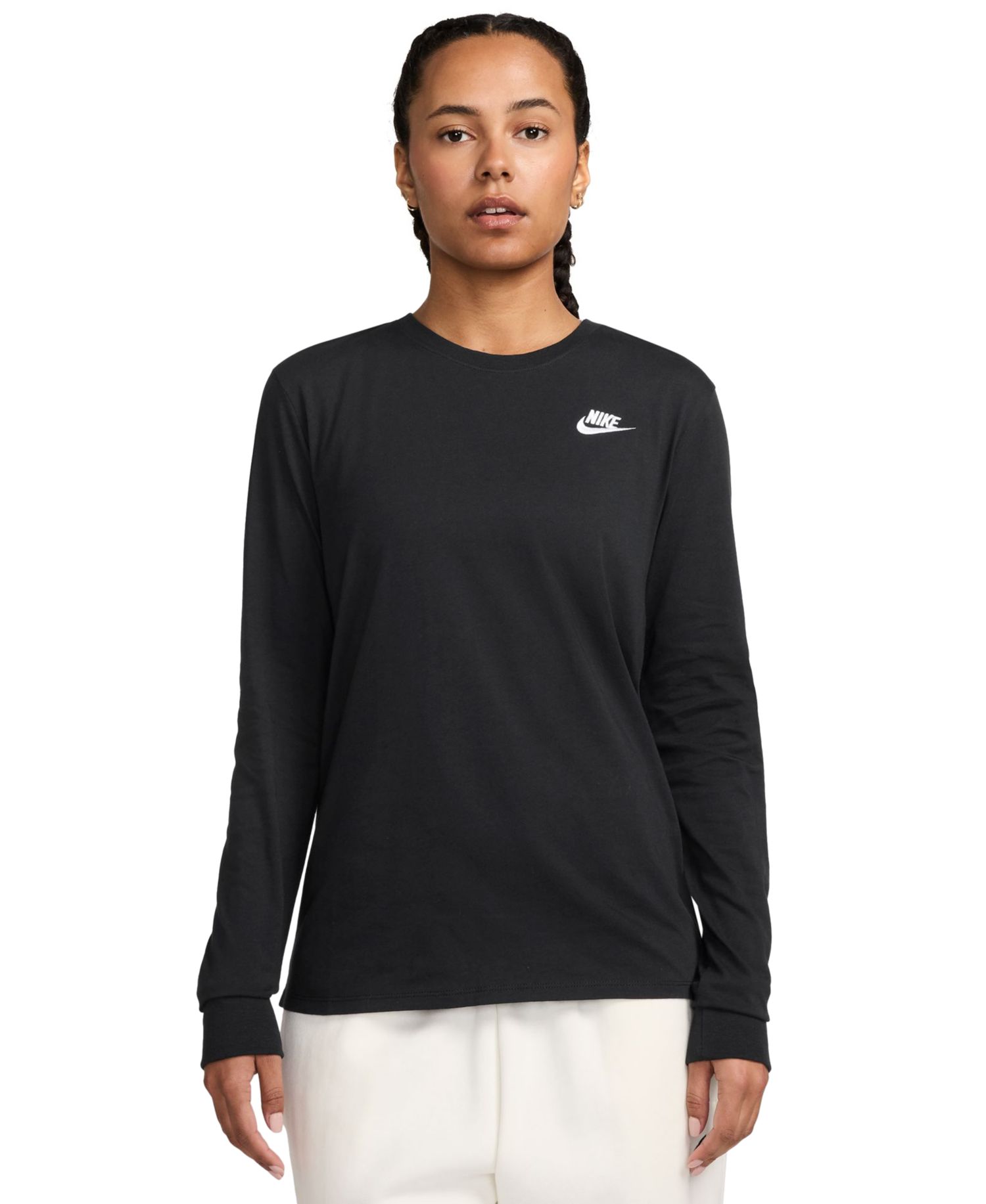 Plus Size Sportswear Club Long-Sleeve T-Shirt