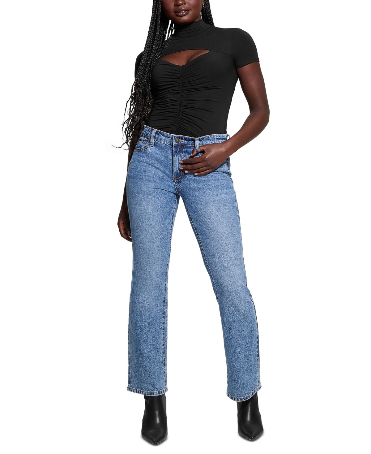 Guess Women's Brienna Ruched Cutout Top