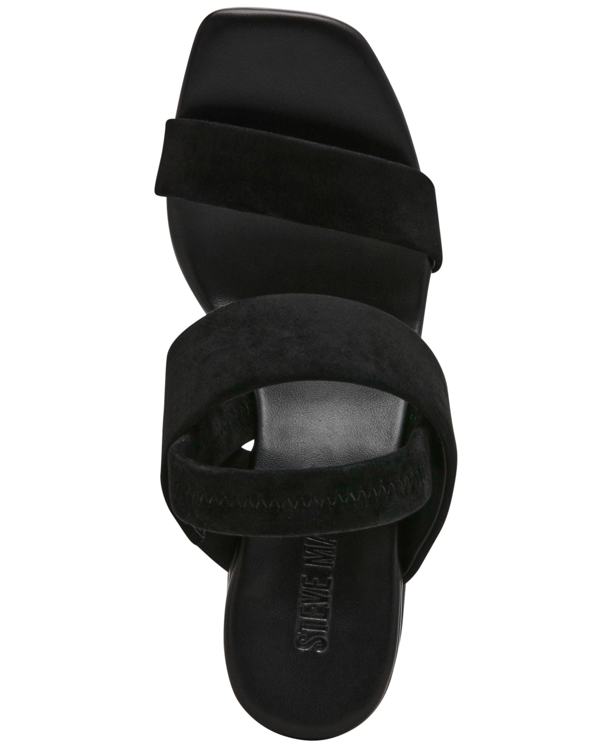 Steve Madden Women's Marbell Slingback Block-heel Sandals In Black Suede