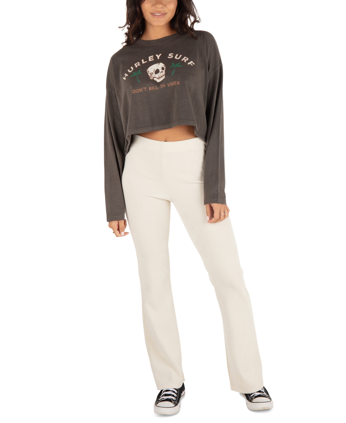 HURLEY JUNIORS' PULL-ON BOOTCUT VERONICA PANTS 