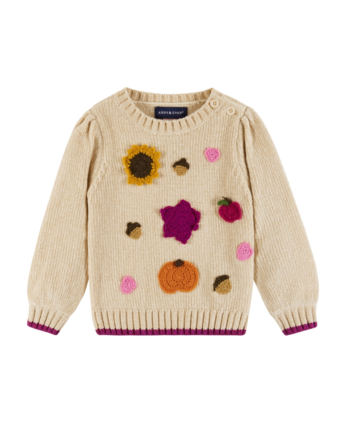 Andy & Evan Baby Girls Fall Themed Chenille Sweater & Legging Set