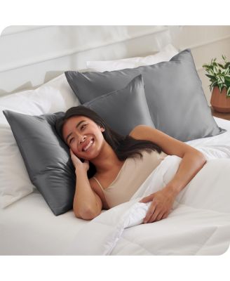Poly Satin Zipper Closure Pillowcase Set