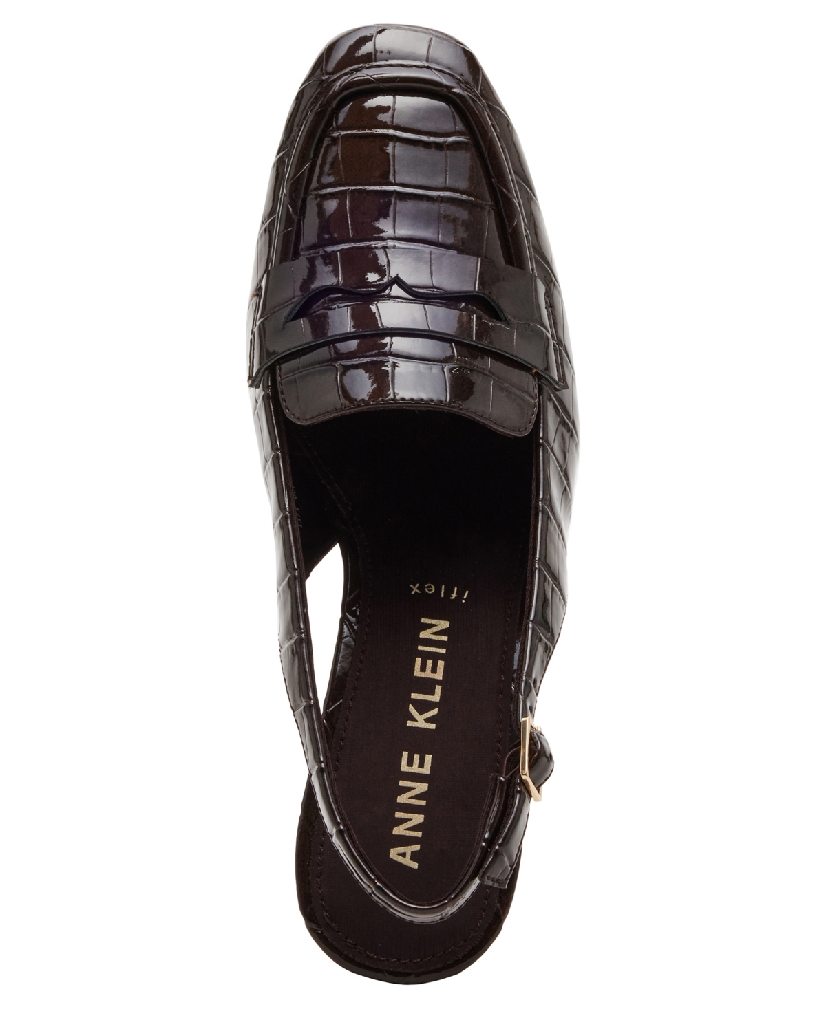 Anne Klein Women's Mona Croco Print Slingback Block Heel Pumps