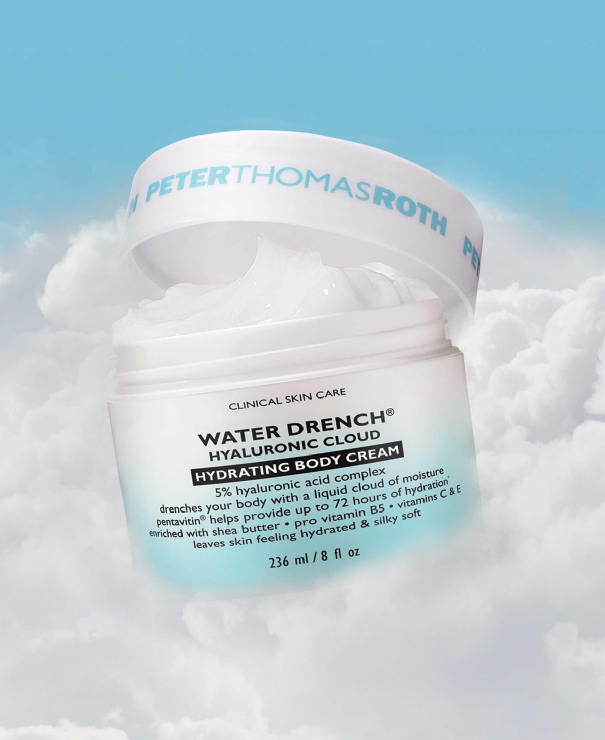Peter Thomas Roth Super-Size Water Drench Hyaluronic Cloud Hydrating Body Cream, oz