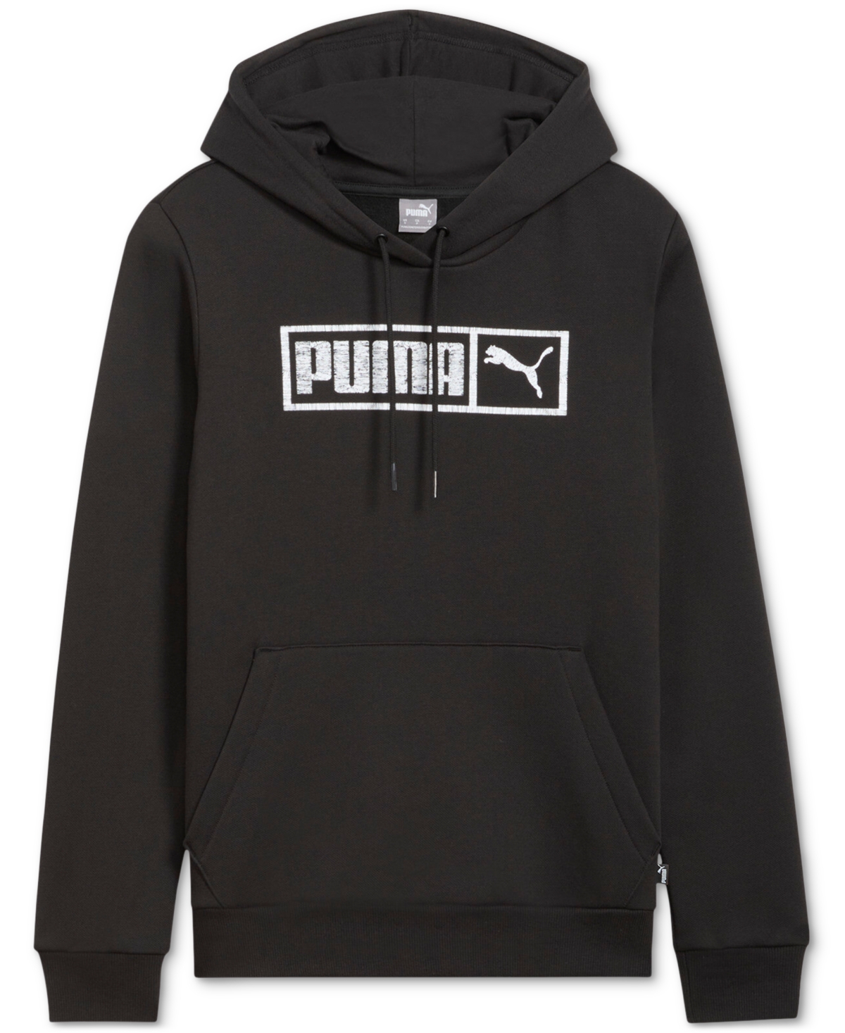 Puma Women's Bar Up Logo Pullover Hoodie In Black